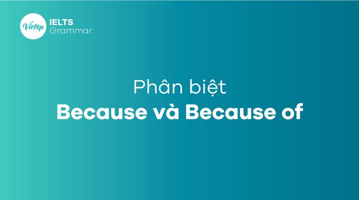 Bảng so sánh phân biệt cấu trúc Because và Because of