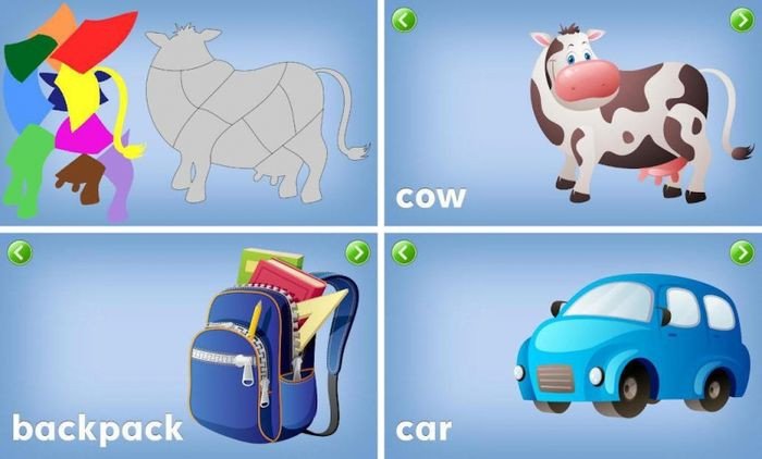 Bé chơi trò đố vui ghép hình phát triển tư duy trong ứng dụng Kids Preschool Puzzles Lite