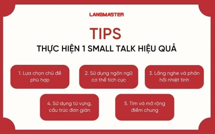 Bí quyết thực hiện small talk hiệu quả