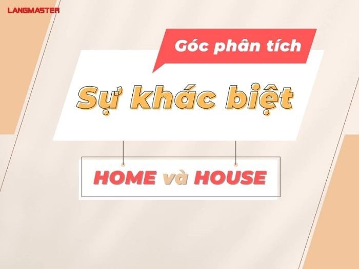 Biểu đồ so sánh trực quan sự khác biệt giữa House và Home trong tiếng Anh.