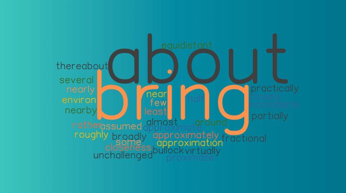 Các biểu tượng về sự thay đổi và tiến bộ, thể hiện các ví dụ của bring about trong ngữ cảnh thực tế