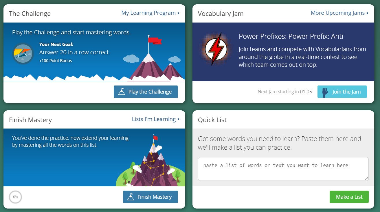 Các trò chơi ôn từ vựng tiếng Anh hiệu quả trên Vocabulary.com