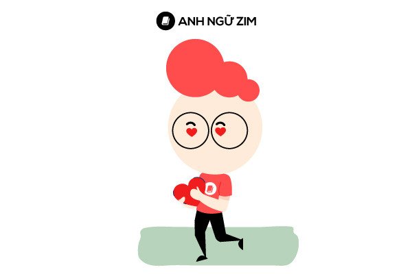 Cặp đôi đang yêu say đắm, hình ảnh minh họa cho thành ngữ Fall head over heels