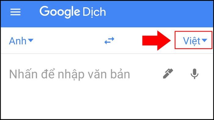 Chọn ngôn ngữ bạn muốn dịch sang