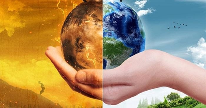 Con người đang chung tay trồng cây, hành động xanh góp phần giảm thiểu nóng lên toàn cầu.