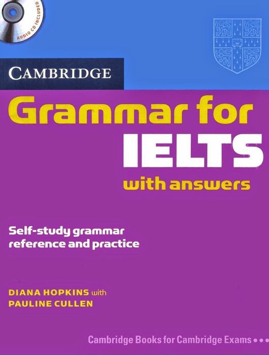 Cuốn sách Cambridge Grammar for IELTS, bìa màu xanh dương
