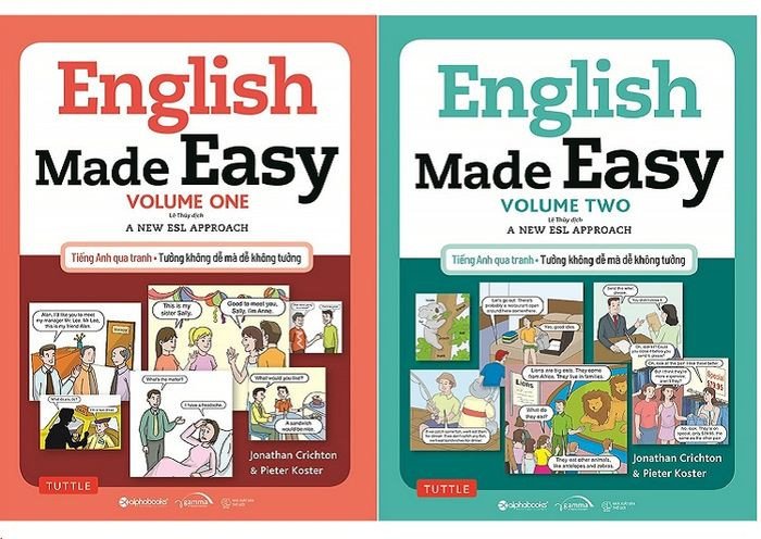 Cuốn sách English Made Effortless với bìa sách đơn giản, tập trung vào việc học tiếng Anh dễ dàng