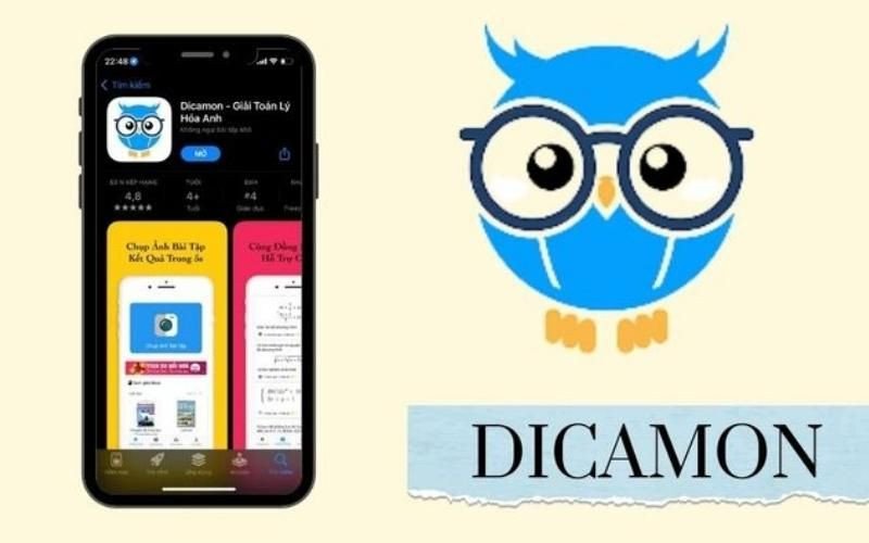 Dicamon là ứng dụng hỗ trợ học tập và giải bài tập