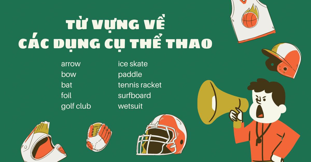 Dụng cụ thể thao tiếng Anh