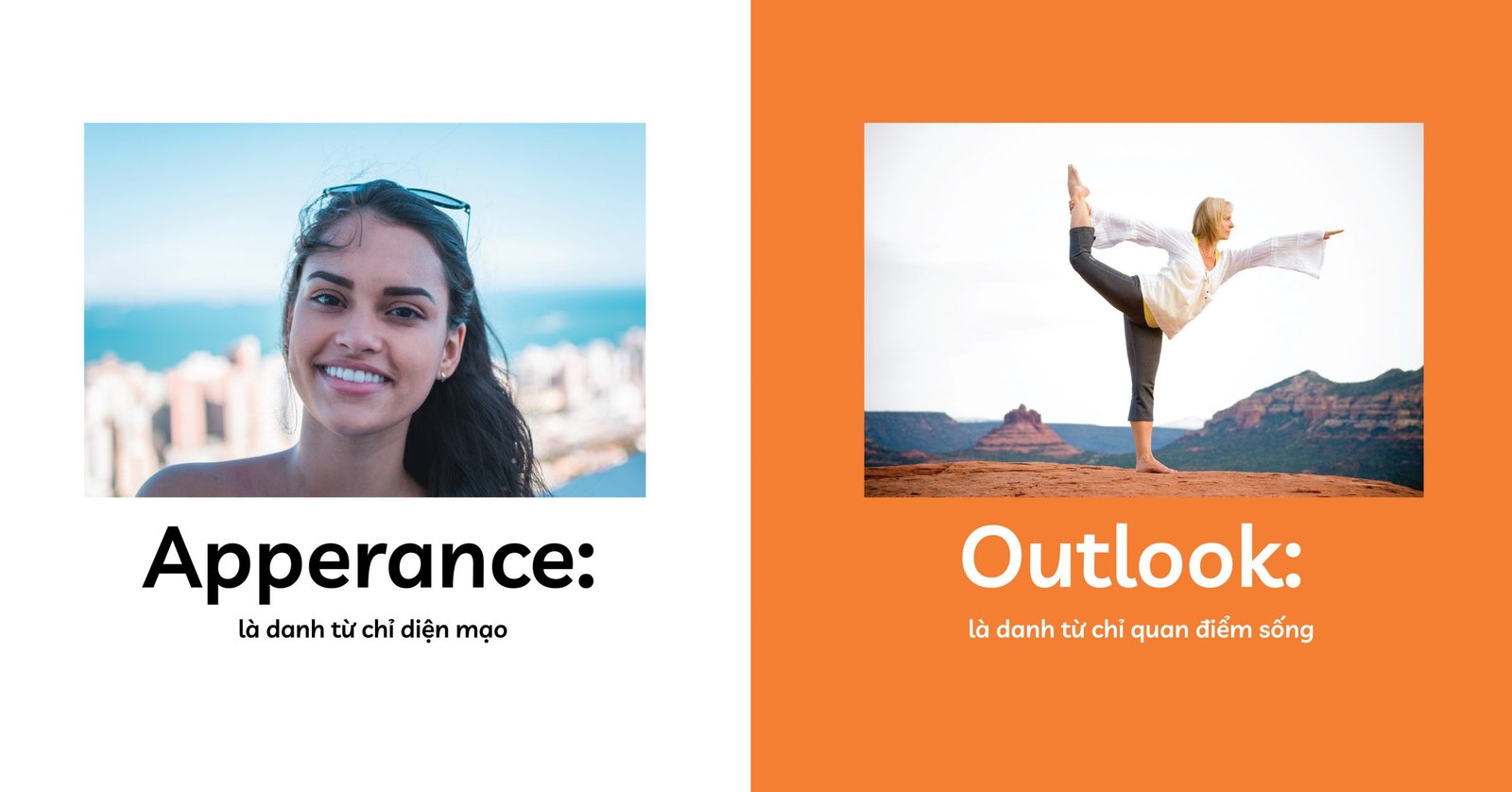 Giải thích Appearance và Outlook trong tiếng Anh