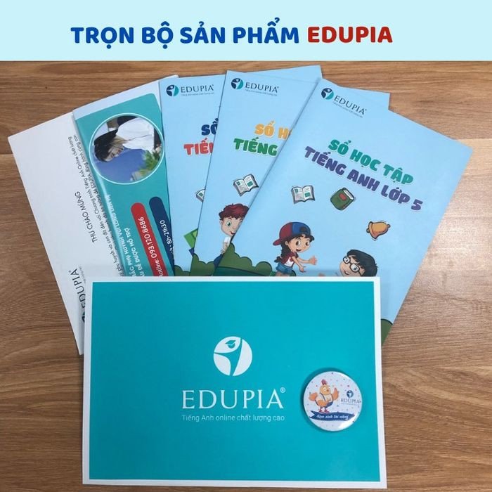 Giao diện bài học tương tác của Edupia, giúp trẻ em học tiếng Anh một cách thú vị.