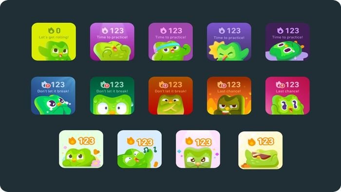 Giao diện chính Duolingo với chú cú xanh đặc trưng, biểu tượng của ứng dụng học ngôn ngữ phổ biến.