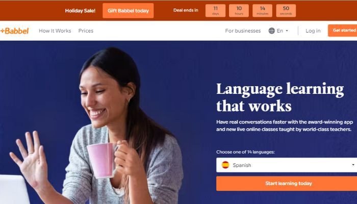 Giao diện thân thiện của Babbel hỗ trợ học từ mới