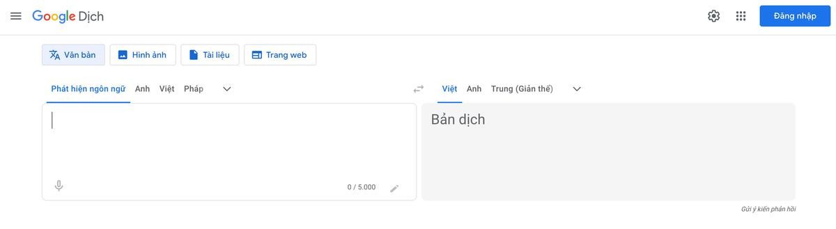 Google Dịch công cụ dịch thuật Anh Việt đa ngôn ngữ