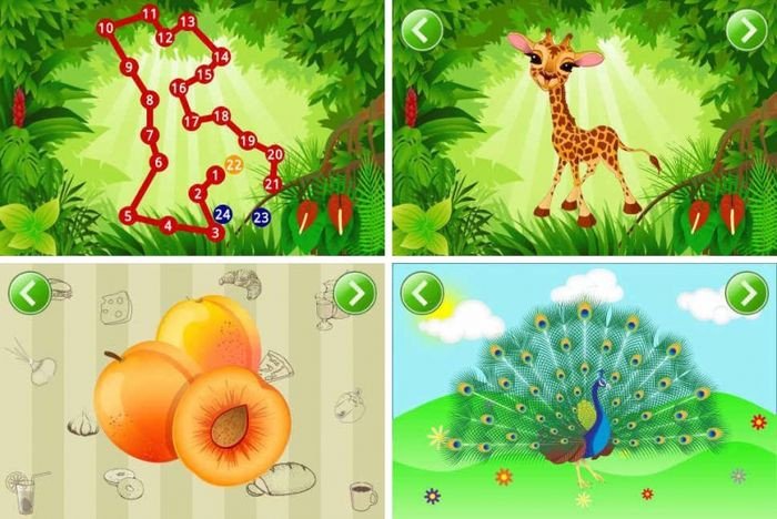 Hoạt động nối chấm để học chữ cái và số trong ứng dụng Kids Connect the Dots Lite cho trẻ em