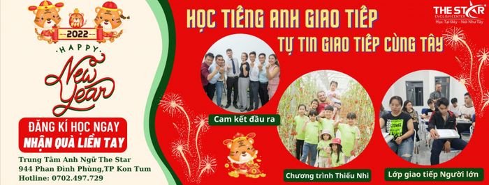 Học sinh hào hứng trong giờ học tiếng Anh tại Trung tâm The Star Kon Tum