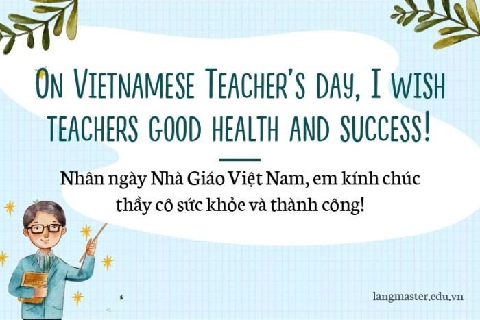 Học sinh tặng hoa và quà cho cô giáo