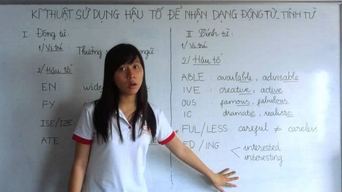 Học từ vựng tiếng Anh theo dạng thức của từ