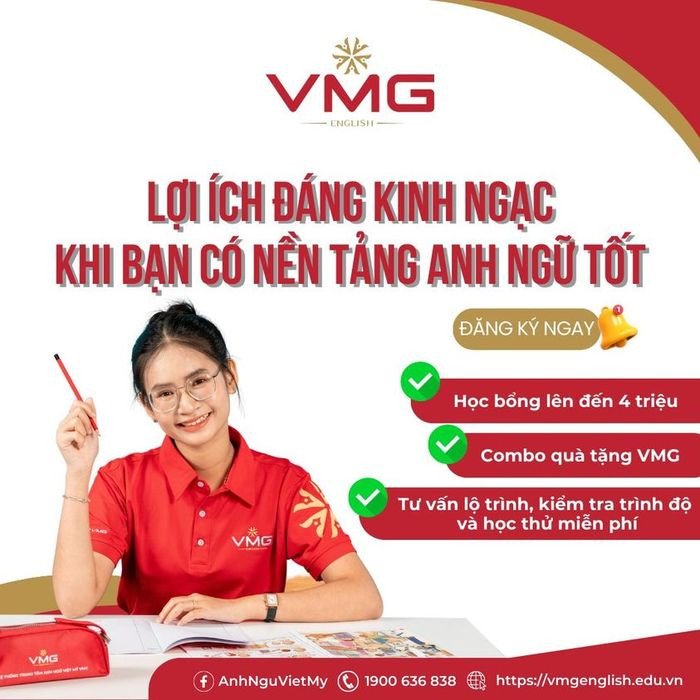 Học viên đang học tiếng Anh tại trung tâm Anh ngữ Biên Hòa VMG