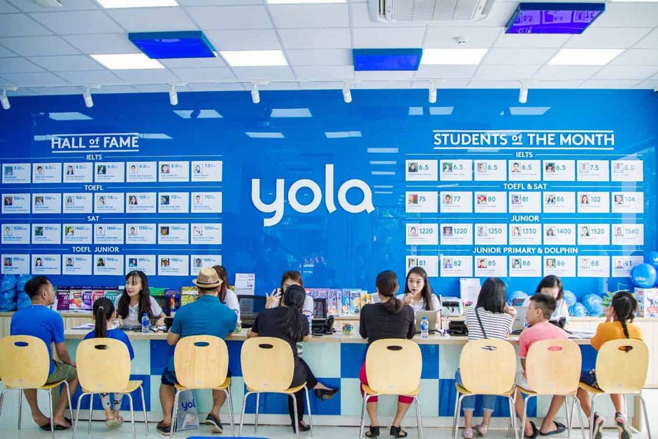 Học viên thảo luận nhóm tại trung tâm luyện IELTS YOLA TPHCM