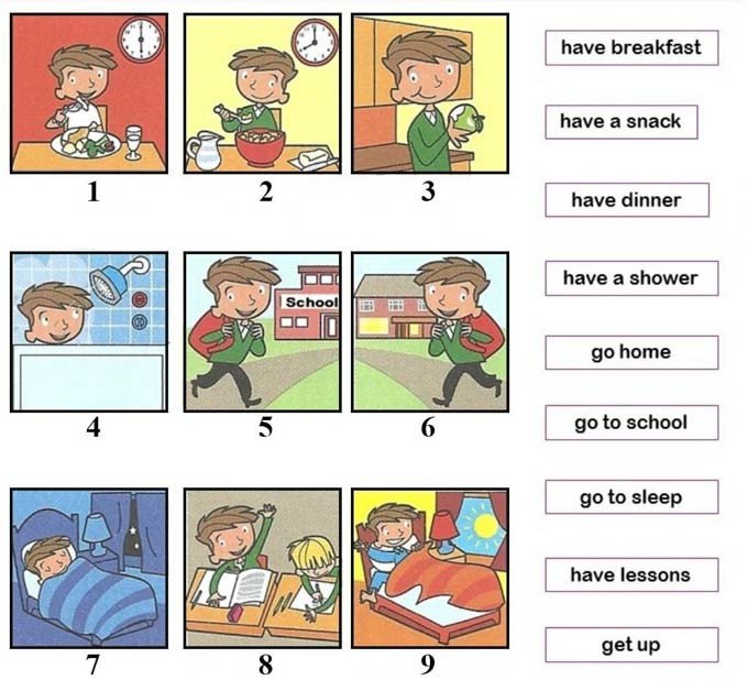 Học viên thực hành từ vựng về đời sống qua bài tập nối từ