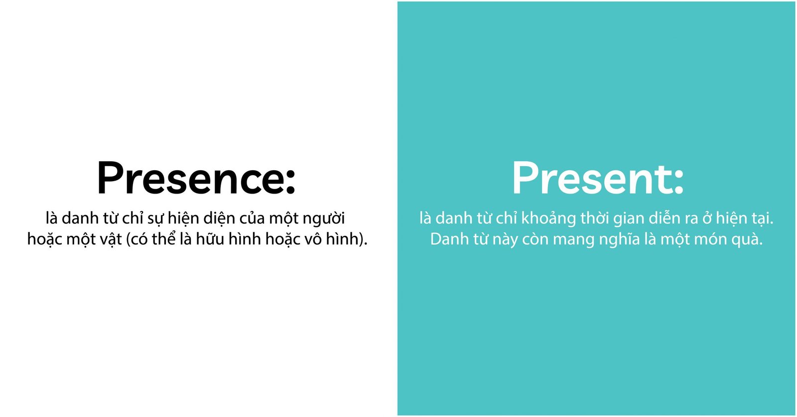 Hướng dẫn phân biệt Presence và Present chính xác