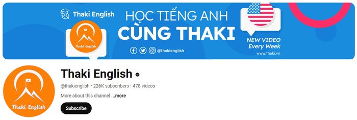 Kênh Thaki English chuyên luyện nghe tiếng Anh qua các bài hát phổ biến