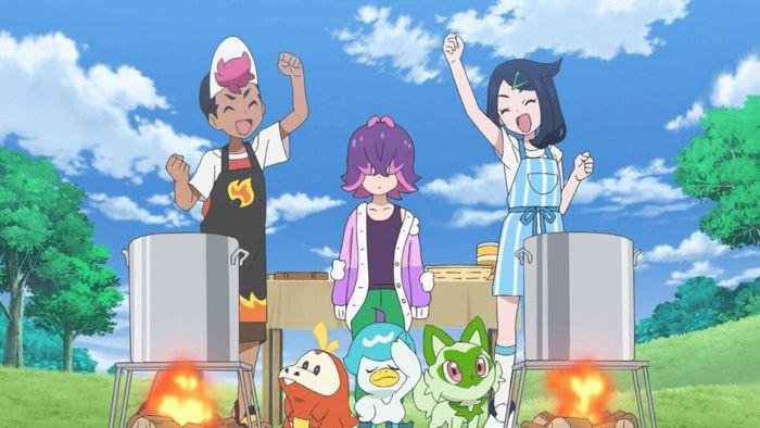 Liko và Roy trong series Pokemon Horizons bản tiếng Anh phát sóng trên Netflix