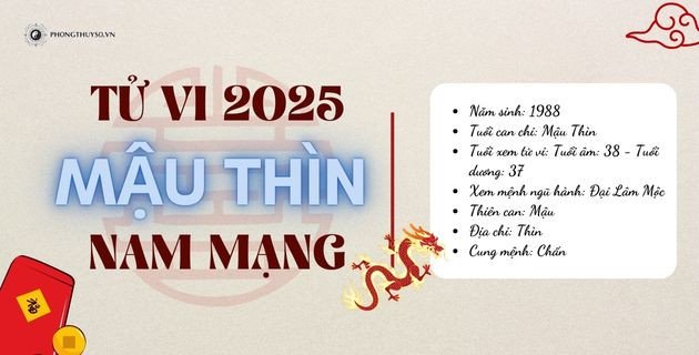 Luận giải chi tiết tử vi tuổi Mậu Thìn 1988 nam mạng năm 2025