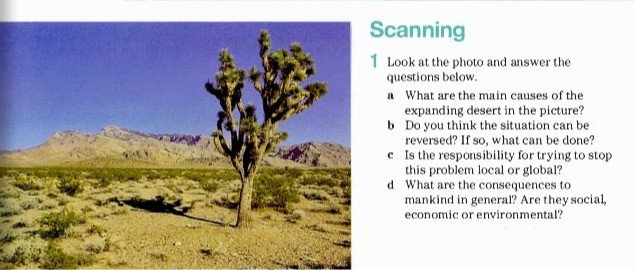 Minh họa bài tập Scanning trong sách Improve Your Reading Skills