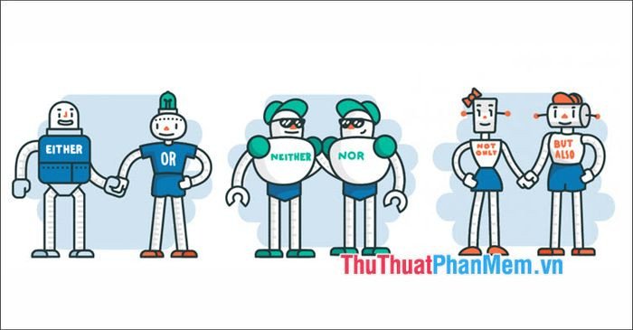 Minh họa các cặp liên từ song hành kết nối ý nghĩa trong câu tiếng Anh
