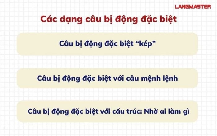 Minh họa các loại câu bị động đặc biệt trong ngữ pháp tiếng Anh
