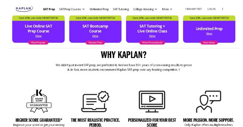 Minh họa đề thi SAT tham khảo từ Kaplan