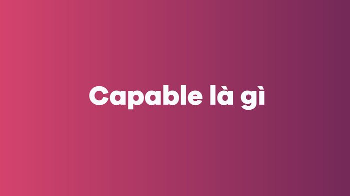Minh họa ý nghĩa của tính từ capable trong ngữ cảnh tiếng Anh