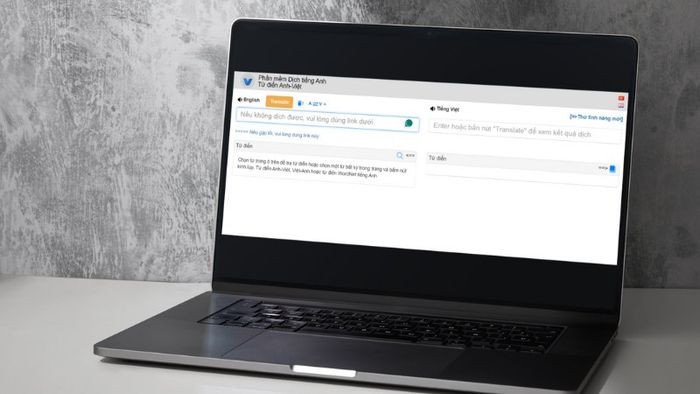 Một người dùng đang tương tác với Việttrans.com để dịch một đoạn văn bản tiếng Anh