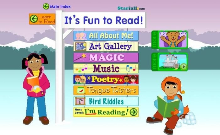 nền tảng học tiếng Anh cho trẻ Starfall