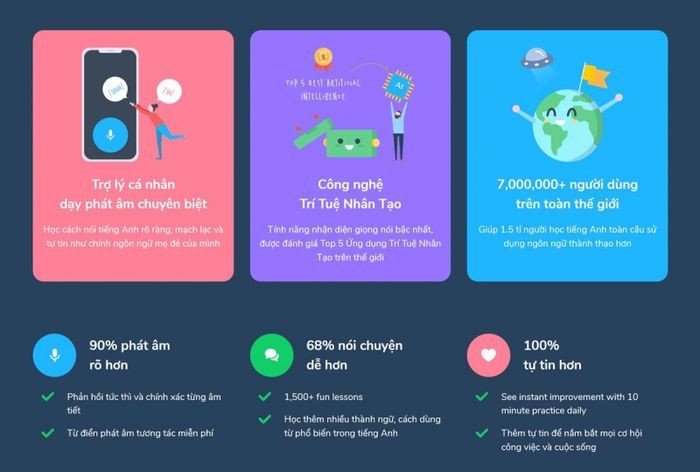 Người dùng đang tương tác với giao diện ứng dụng ELSA Speak giúp cải thiện phát âm tiếng Anh