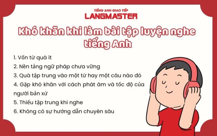 Phụ nữ trẻ bối rối khi luyện nghe tiếng Anh