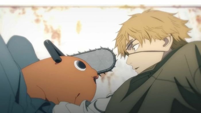 Pochita và Denji cùng nhau chống lại quỷ trong Chainsaw Man