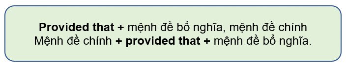 Sơ đồ cấu trúc Provided that trong ngữ pháp tiếng Anh