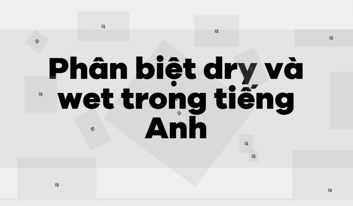 so sánh dry và wet trong tiếng Anh