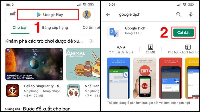 Tải ứng dụng Google Dịch về điện thoại