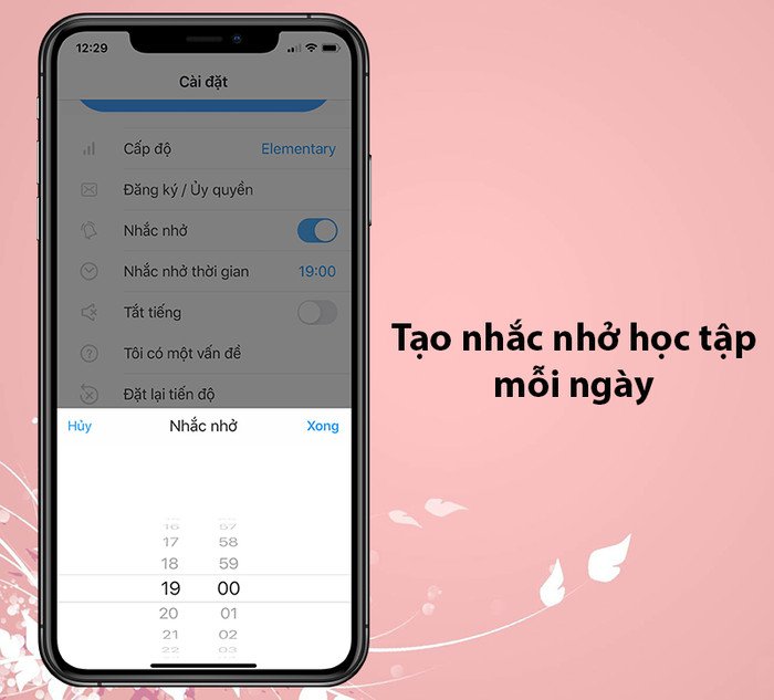 Thiết lập nhắc nhở học tiếng Anh hàng ngày trên Simpler