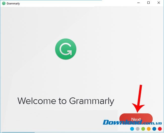 Tiếp tục quá trình cài đặt phần mềm Grammarly