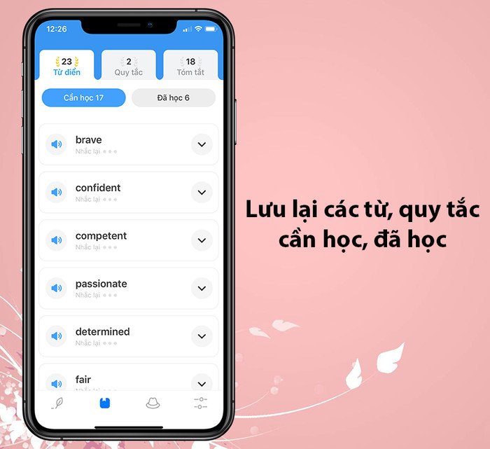 Tính năng ghi chú từ vựng và quy tắc ngữ pháp tiếng Anh của Simpler