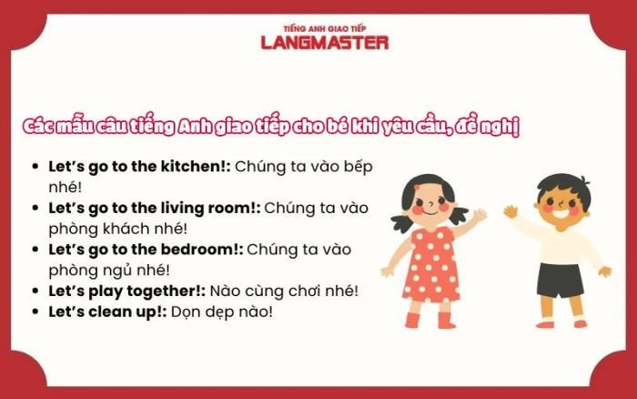 Trẻ em đưa ra yêu cầu và đề nghị bằng tiếng Anh rõ ràng