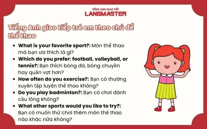 Trẻ em học tiếng Anh chủ đề thể thao năng động