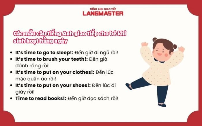 Trẻ em với các hoạt động sinh hoạt hàng ngày tiếng Anh