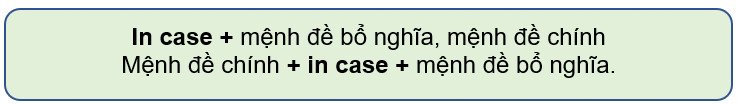 Ví dụ cụ thể về cách dùng In case trong các tình huống