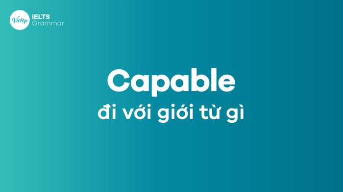 Ví dụ về cách capable đi với giới từ of và in